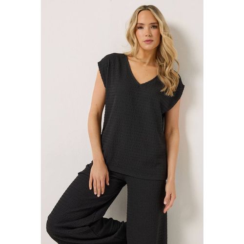 Long Tall Sally Women's Tall Textured Top in Black