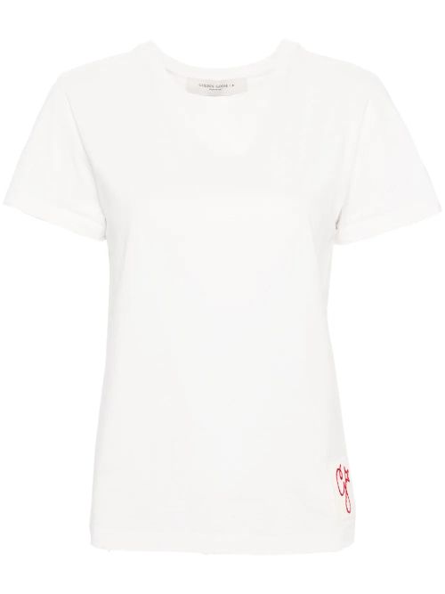 Logo-Patch Cotton T-Shirt — White