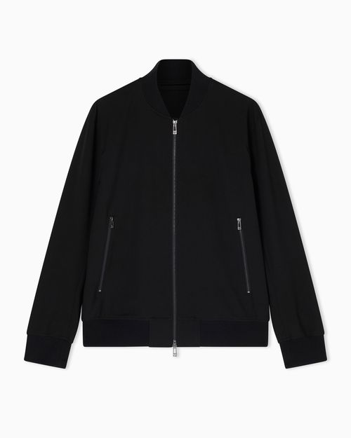 Minimal bomber jacket with zip