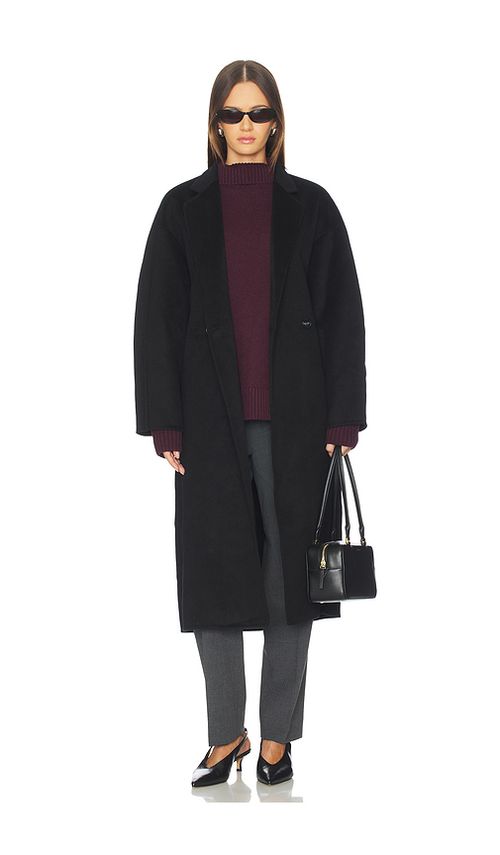 Rue Sophie Basile Coat in Black. L. Also in