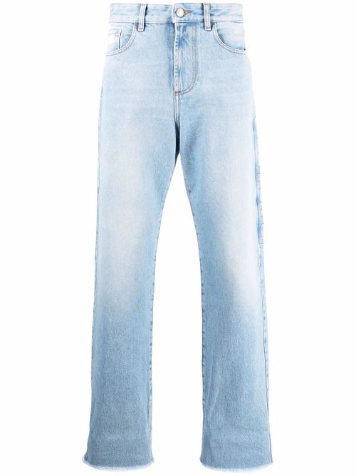 Light-wash wide-leg jeans - Blue