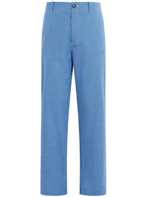 Check pattern trousers - Blue