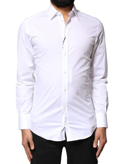 Cotton Blend Shirt — White