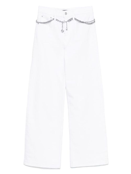 Logo-patch jeans - White