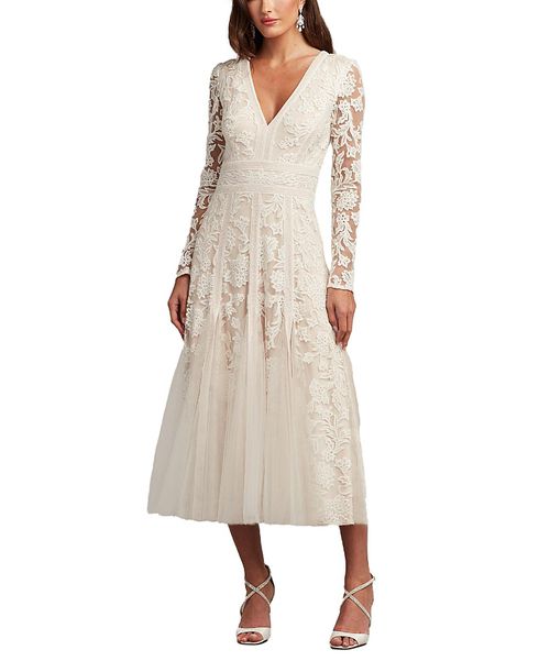 Rafferty Embroidered Tulle Midi Dress