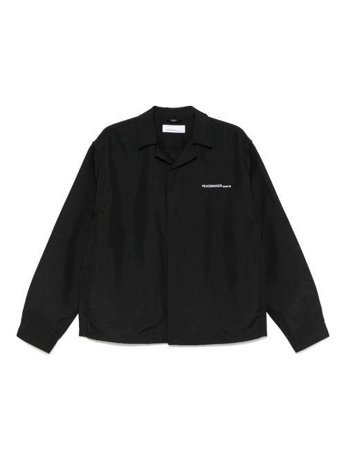 Floral-print shirt - Black