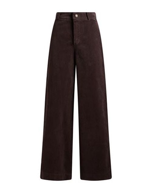 Woman Pants Chocolate brown Size M Cotton, Elastane