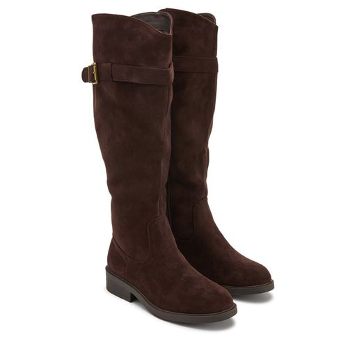 Women's Fiora Knee High Boots (Dark Brown)