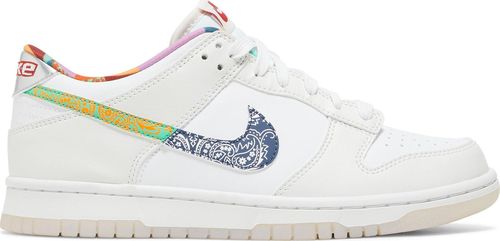 Grade School Dunk Low 'White Multi-Color Paisley' Gs Sneakers