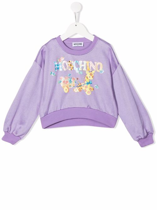 Logo-print sweatshirt - Purple