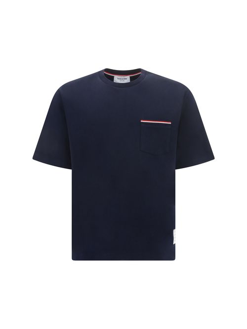 Patch Pocket Cotton T-Shirt — Navy