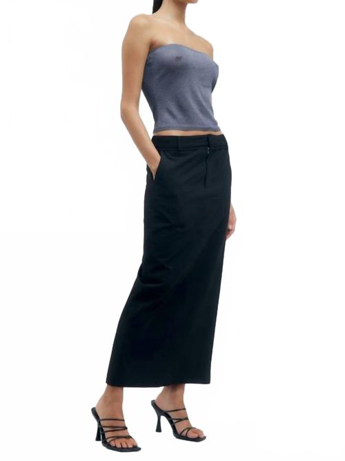 Protocol Tailored Maxi Skirt In Raven