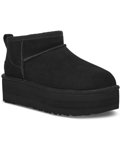 Women's Classic Ultra Mini Platform Booties - Black