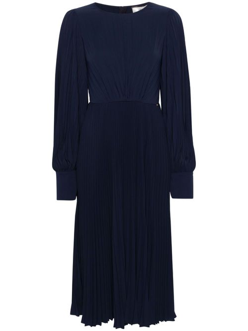 NISSA pleated midi dress - Blauw