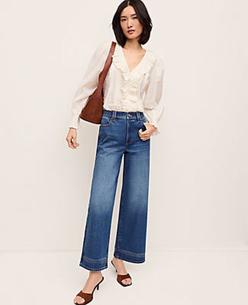 Ann Taylor The Wide-Leg Crop Jean
