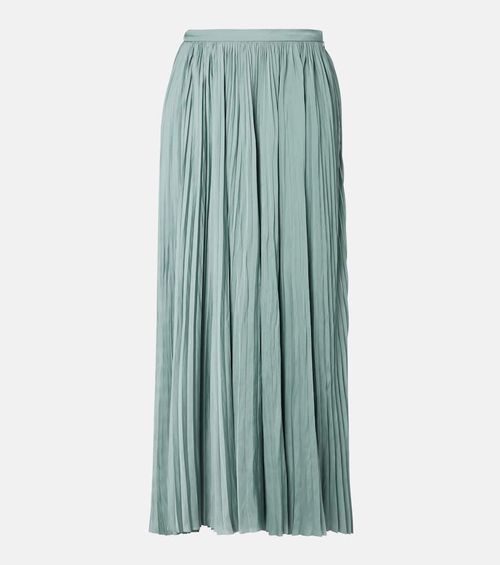 Lulu satin plissé maxi skirt