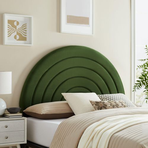 Modway Solana Arched Queen Headboard, Moss Green