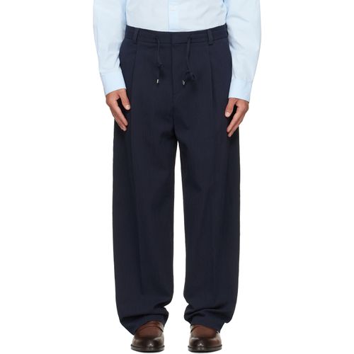 Navy Modern-Fit Trousers