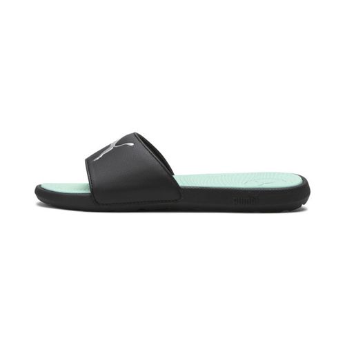 PUMA Cool Cat 2.0 Sport Women's Slides in Black/Silver/Fair Aqua