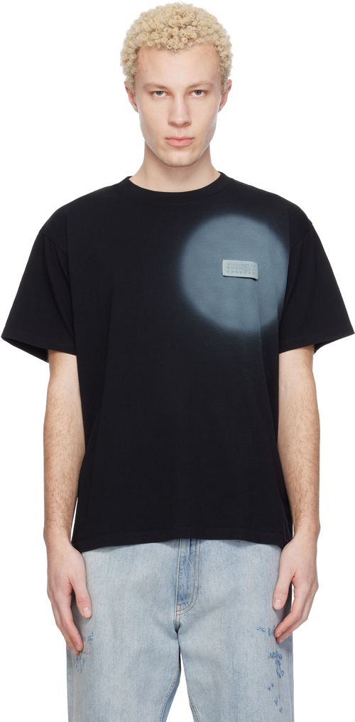 Black Spray Print T-shirt