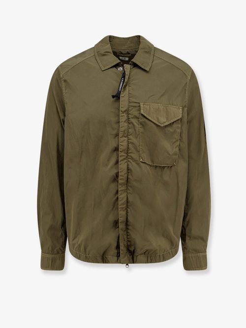 Nylon Technical Shirt Jacket — Green