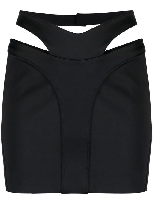 Cut-out miniskirt - Black