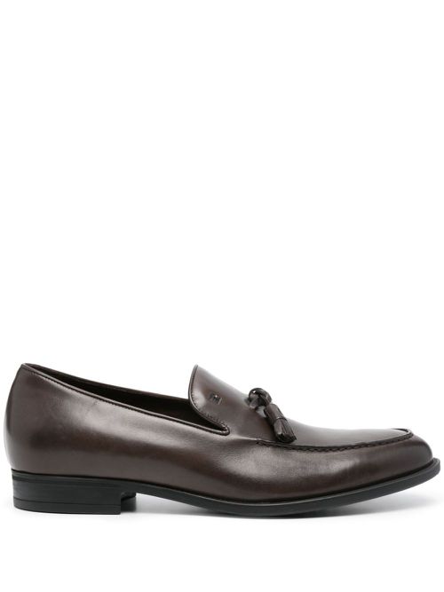 Tassel-detail leather loafers - Brown