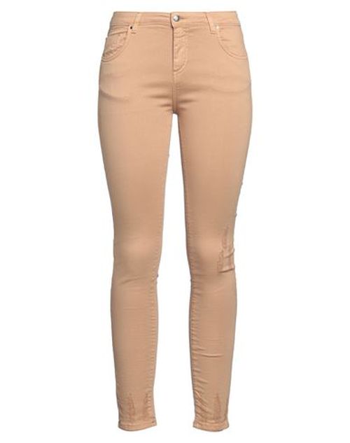 Woman Jeans Camel Size 28 Cotton, Elastane