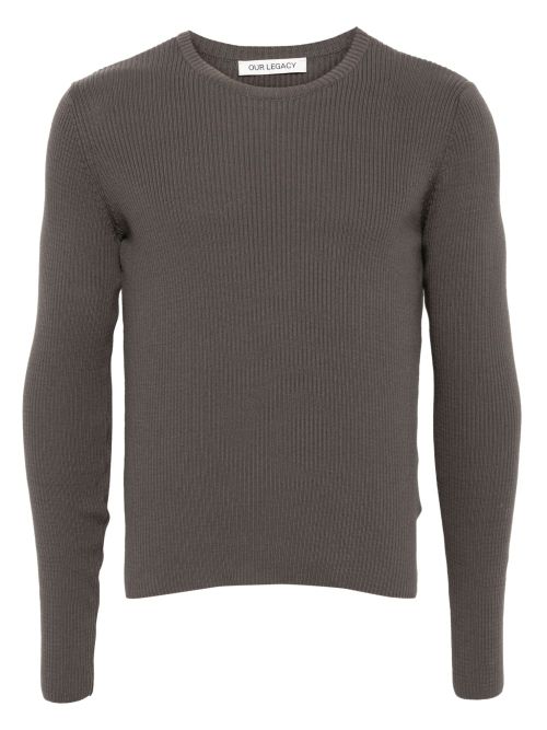 Compact round-neck T-shirt - Brown
