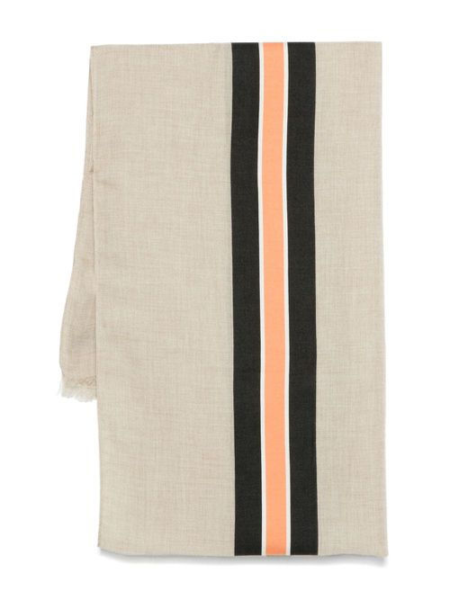 Striped scarf - Brown