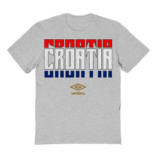 Men's Umbro Croatia Country tack Graphic Tee, ize: mall, port Gray