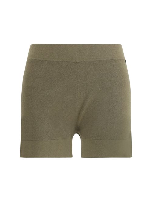 Rib-Knit Cotton-Cashmere Bermuda Shorts — Green