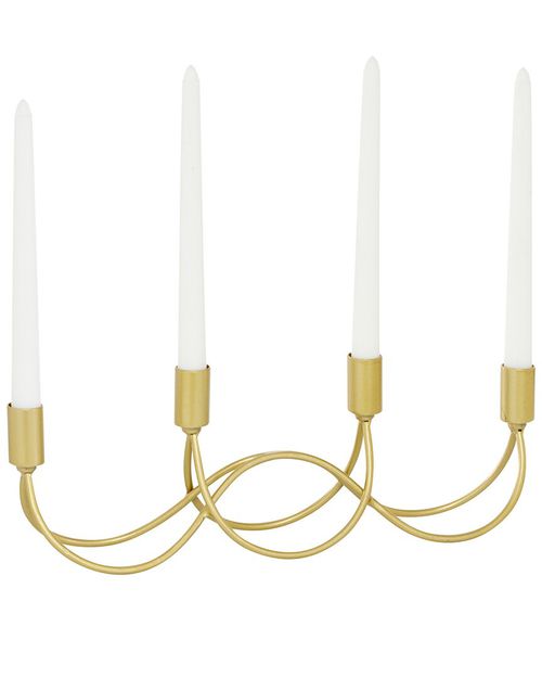 CosmoLiving by Cosmopolitan Cosmoliving By Cosmopolitan Contemporary Solid Metal Candelabra