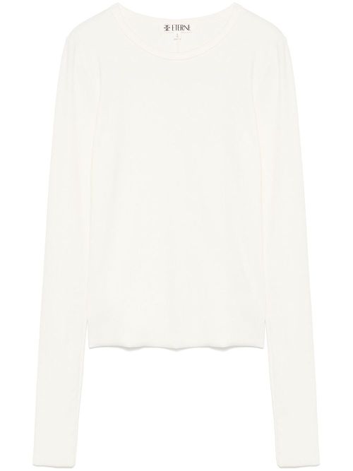 Long-sleeve fitted top - Neutrals