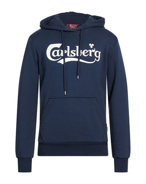 Man Sweatshirt Navy Size M Cotton, Elastane