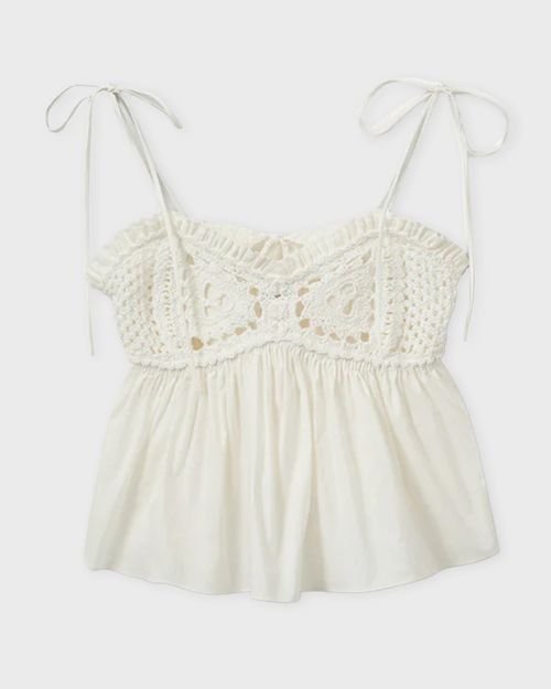 The Garment Top Kirsten Crochet White EUR