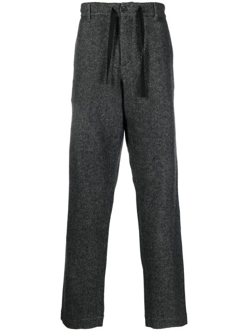Front tie-fastening detail trousers - Black