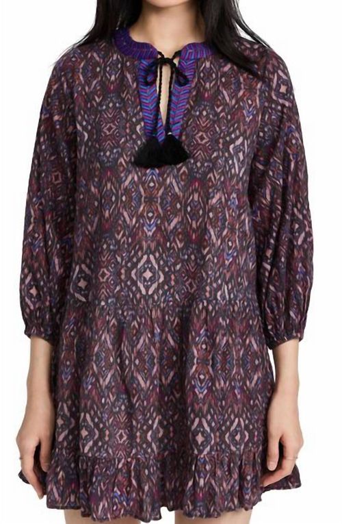 Umbrella Mini Dress In Jet Multi