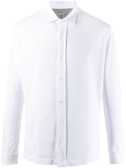 Button-down fitted shirt - White