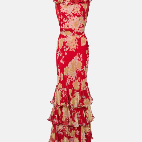 knee length dresses for ladies Lucie Satin Midi Dress in Red Rose