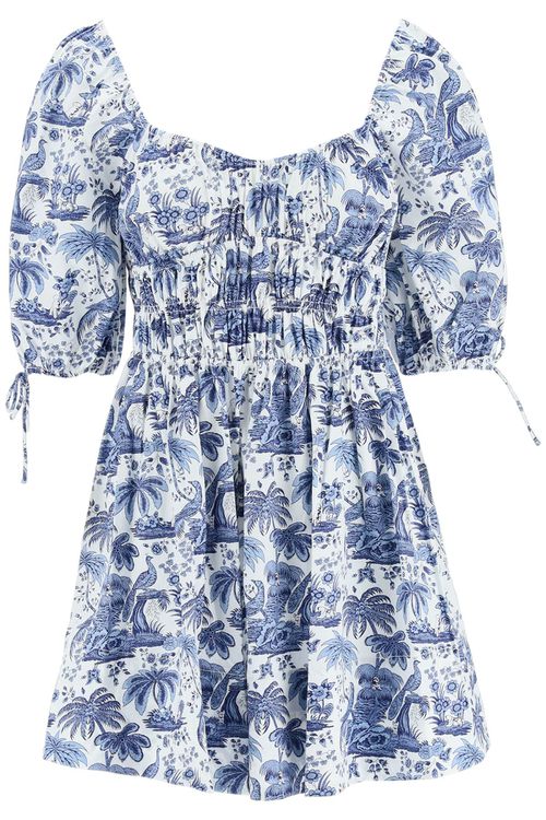 -Miniabito 'Faye' In Cotone Toile De Jouy-Donna
