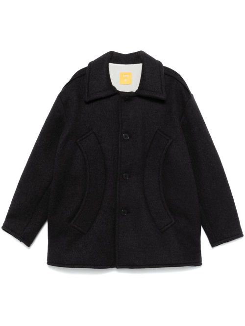 Brushed coat - Black