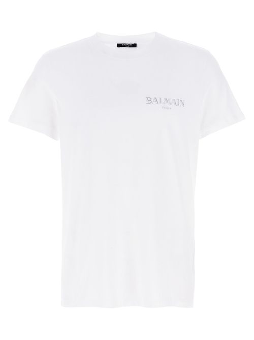 Embossed Logo Organic Cotton T-Shirt — White