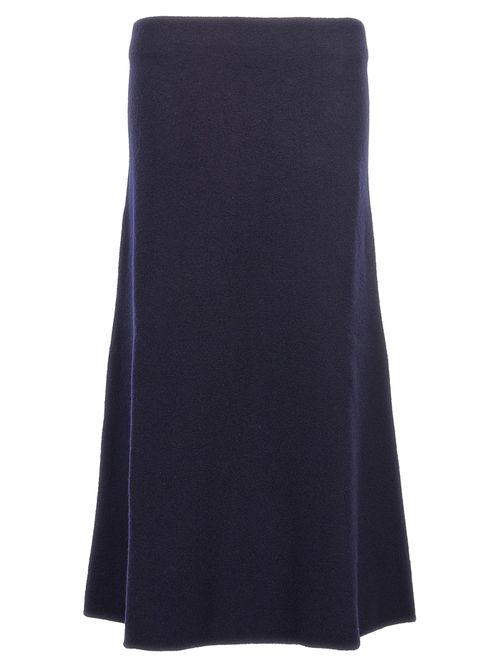 -Long Wool Skirt Gonne Blu-Donna