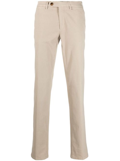 Mid-rise cotton chino trousers - Neutrals