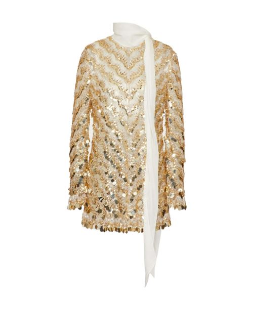 Tulle Illusione embroidered minidress