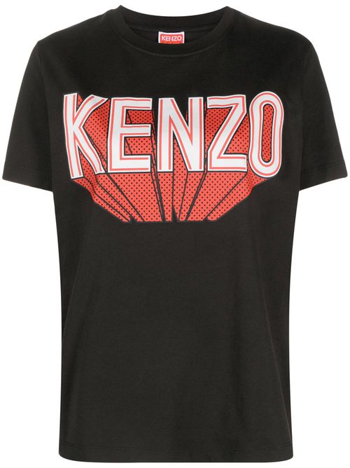 Logo-print short-sleeve T-shirt - Black