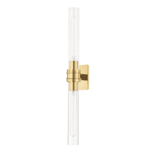 Aged Brass Two Light Bath Bracket from the Oakfield Collection
