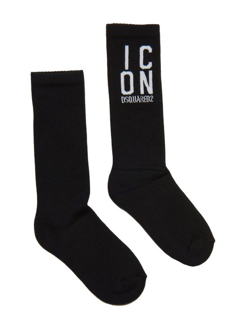 Icon cotton-blend socks - Black