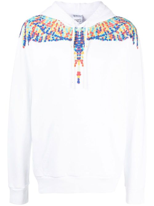 Cotton drawstring hoodie - White